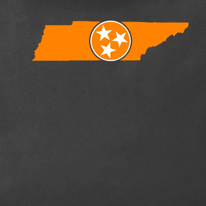 Tennessee Orange Tristar Flag State Zip Tote Bag