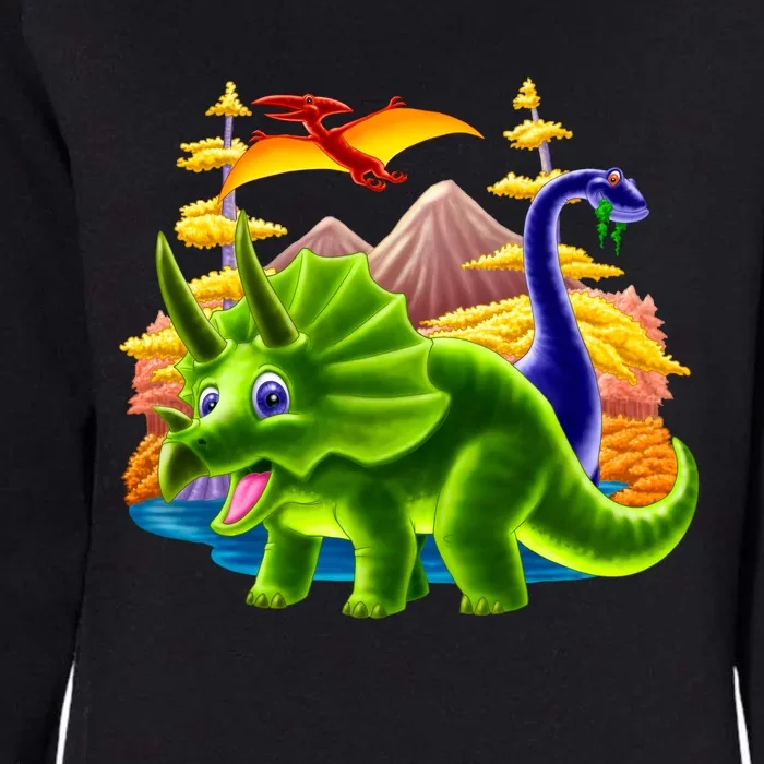 Triceratops & Others Womens California Wash Sweatshirt