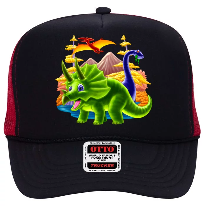 Triceratops & Others High Crown Mesh Trucker Hat