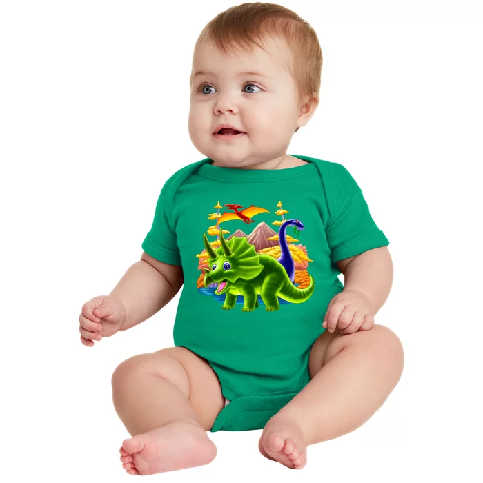 Triceratops & Others Baby Bodysuit