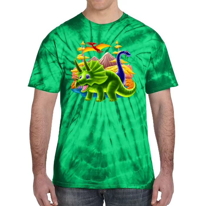 Triceratops & Others Tie-Dye T-Shirt