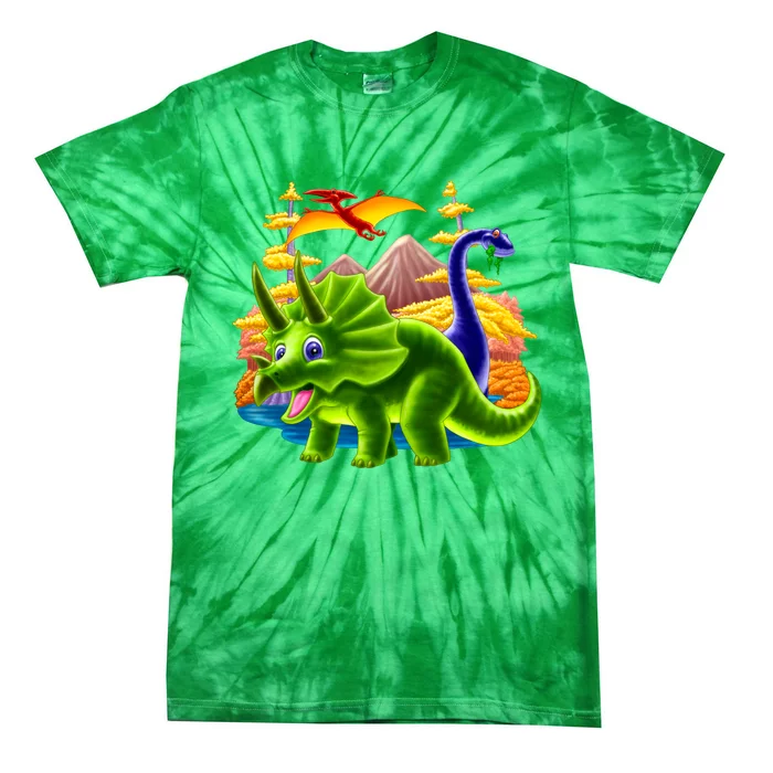 Triceratops & Others Tie-Dye T-Shirt