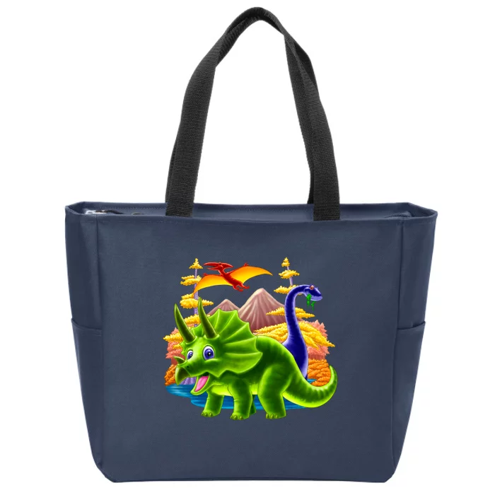 Triceratops & Others Zip Tote Bag