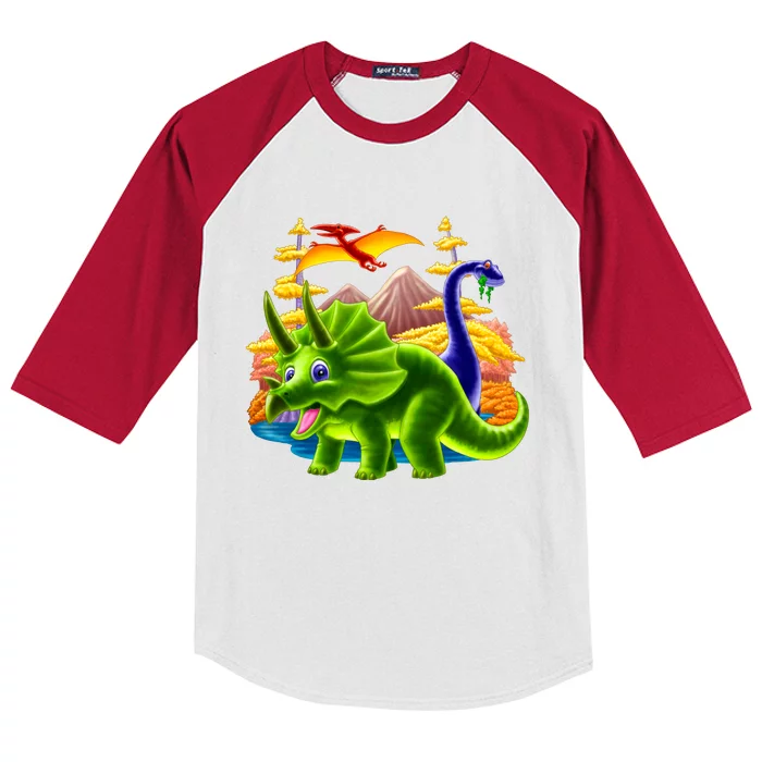 Triceratops & Others Kids Colorblock Raglan Jersey