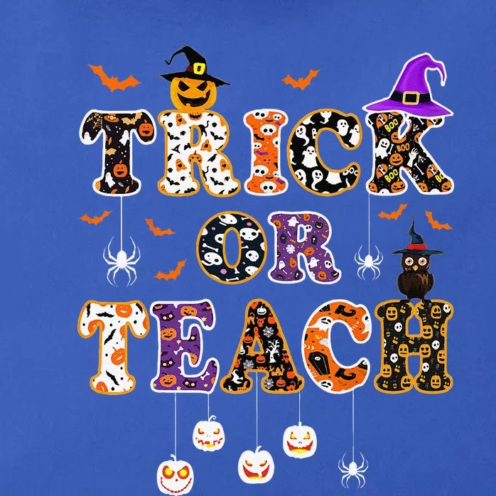 Trick Or Teach Funny Teacher Happy Halloween Costume Gifts Zip Tote Bag