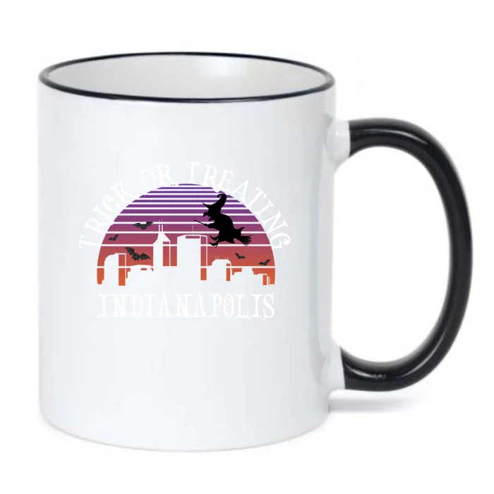 Trick Or Treating Indianapolis Meaningful Gift Spooky Halloween Gift Black Color Changing Mug