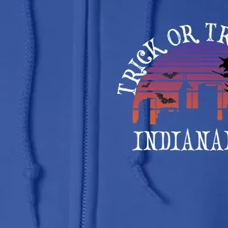 Trick Or Treating Indianapolis Meaningful Gift Spooky Halloween Gift Full Zip Hoodie