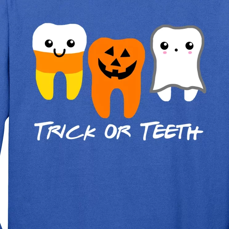 Trick Or Teeth Cute Dental Halloween Hygienist Dentist Rdh Gift Long Sleeve Shirt