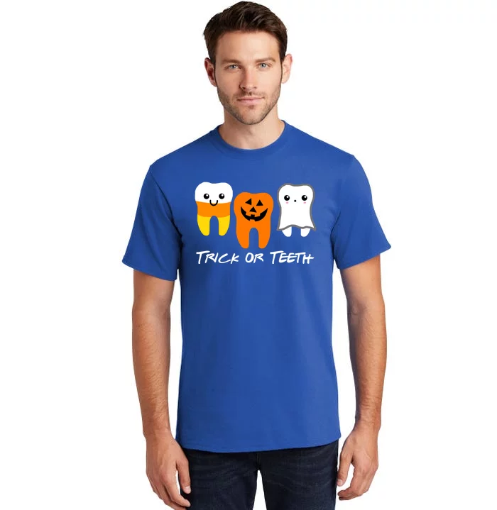 Trick Or Teeth Cute Dental Halloween Hygienist Dentist Rdh Gift Tall T-Shirt