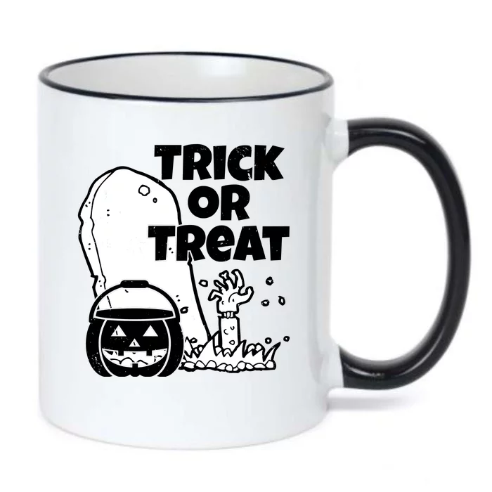 Trick Or Treat Halloween Spooky Graveyard Black Color Changing Mug