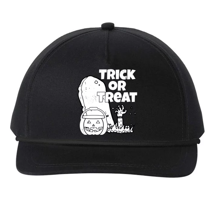 Trick Or Treat Halloween Spooky Graveyard Snapback Five-Panel Rope Hat