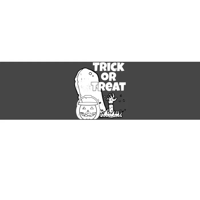 Trick Or Treat Halloween Spooky Graveyard Bumper Sticker