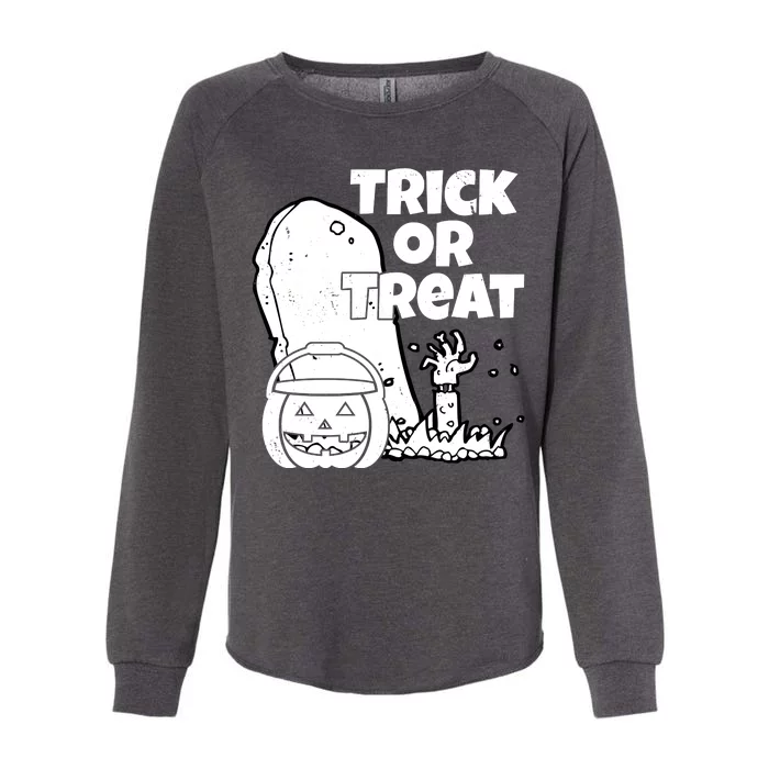 Trick Or Treat Halloween Spooky Graveyard Womens California Wash Sweatshirt