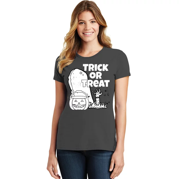 Trick Or Treat Halloween Spooky Graveyard Women's T-Shirt