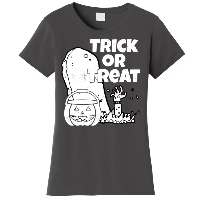 Trick Or Treat Halloween Spooky Graveyard Women's T-Shirt