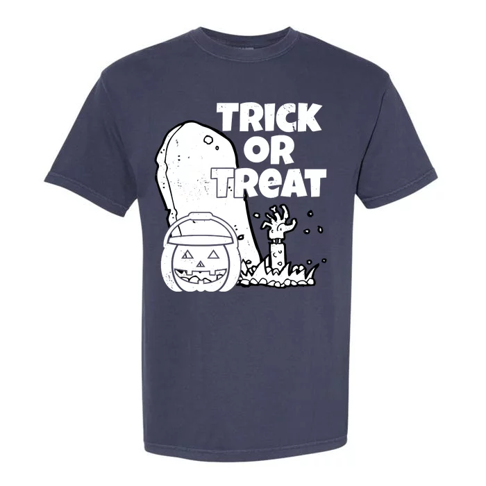 Trick Or Treat Halloween Spooky Graveyard Garment-Dyed Heavyweight T-Shirt