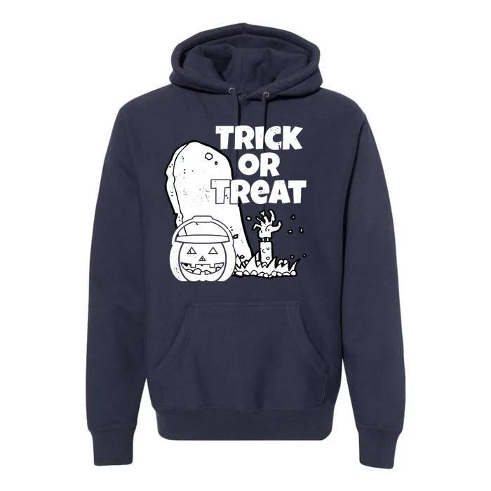 Trick Or Treat Halloween Spooky Graveyard Premium Hoodie