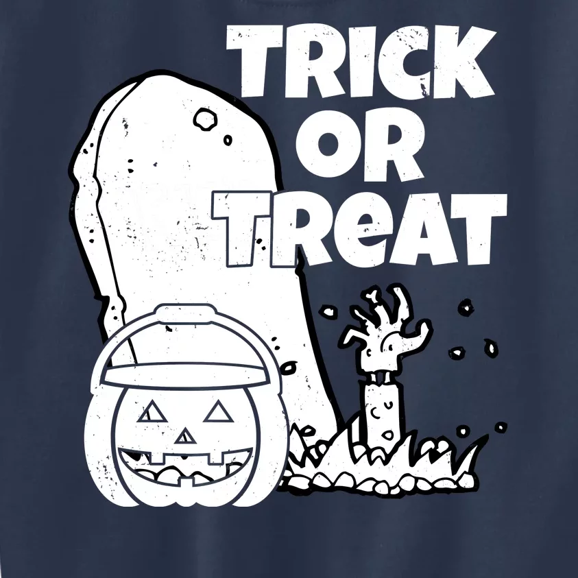 Trick Or Treat Halloween Spooky Graveyard Kids Sweatshirt