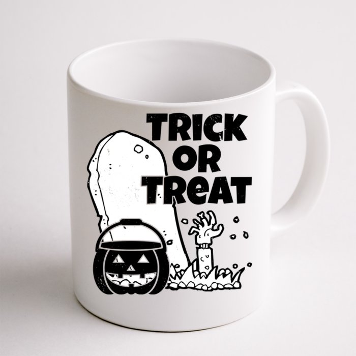 Trick Or Treat Halloween Spooky Graveyard Front & Back Coffee Mug