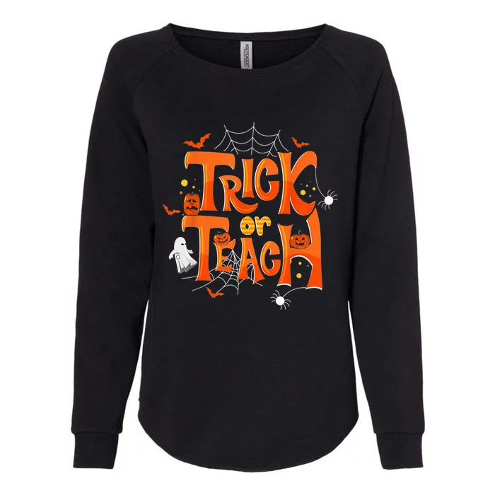 Trick Or Teach Funny Teacher Halloween Costume  Wo Womens California Wash Sweatshirt