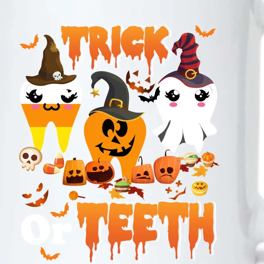 Trick Or Teeth Cute Witch Teeth Dental Dentist Halloween Gift Black Color Changing Mug