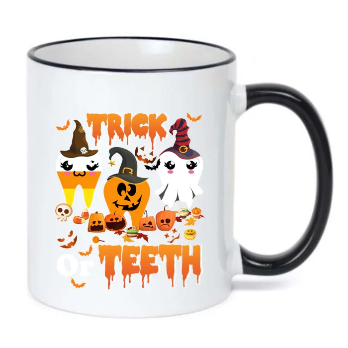 Trick Or Teeth Cute Witch Teeth Dental Dentist Halloween Gift Black Color Changing Mug