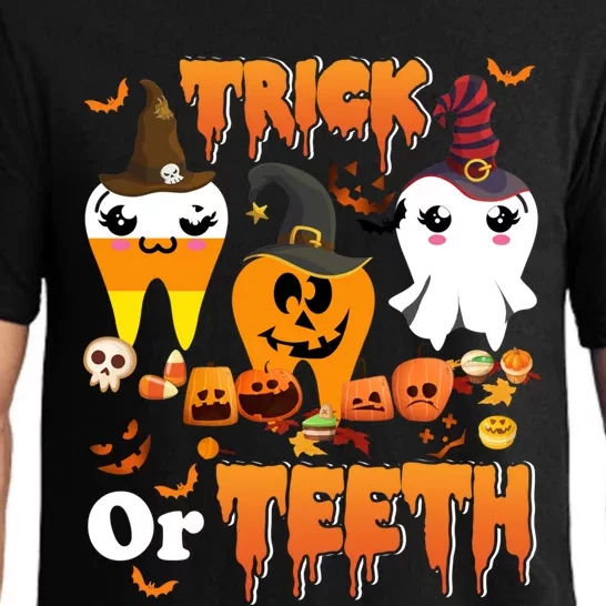 Trick Or Teeth Cute Witch Teeth Dental Dentist Halloween Gift Pajama Set