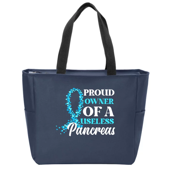 T1D Owner Type 1 Diabetes Awareness Gift Zip Tote Bag