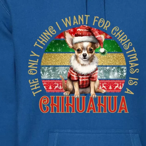 The Only Thing I Want For Christmas Is A Chihuahua Gift Premium Hoodie