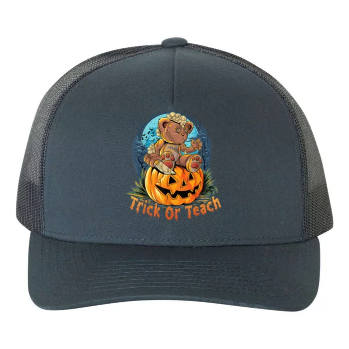 Trick or Teach Funny Halloween for Teachers Yupoong Adult 5-Panel Trucker Hat