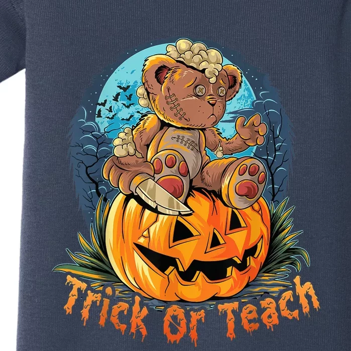 Trick or Teach Funny Halloween for Teachers Baby Bodysuit