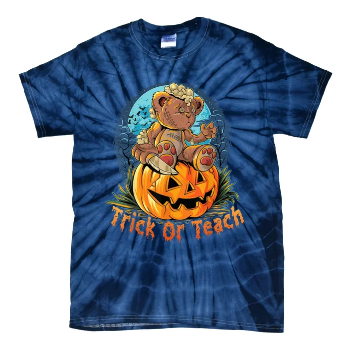 Trick or Teach Funny Halloween for Teachers Tie-Dye T-Shirt