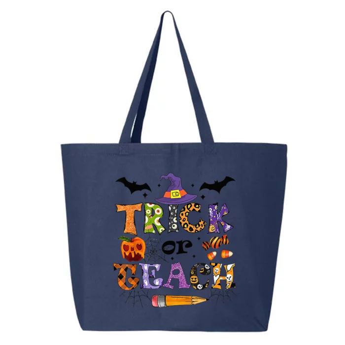 Trick Or Teach Funny Teacher Halloween Costume  Wo 25L Jumbo Tote