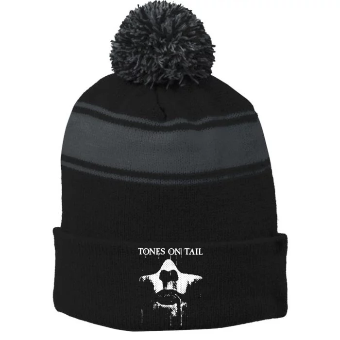 Tones On Tail Stripe Pom Pom Beanie