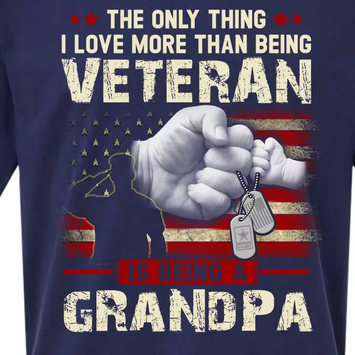 The Only Thing I Love More Than Being A Veteran Grandpa Sueded Cloud Jersey T-Shirt