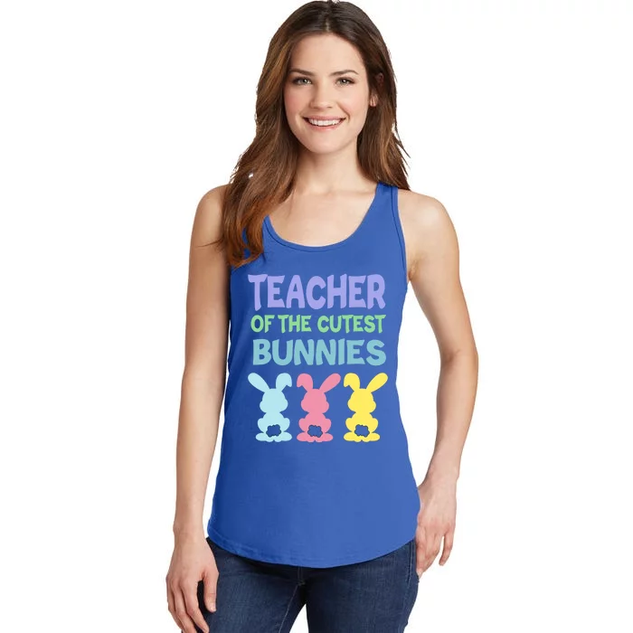 Teacher Of The Cutest Bunnies Easter Teacher Bunny Students Gift Ladies Essential Tank