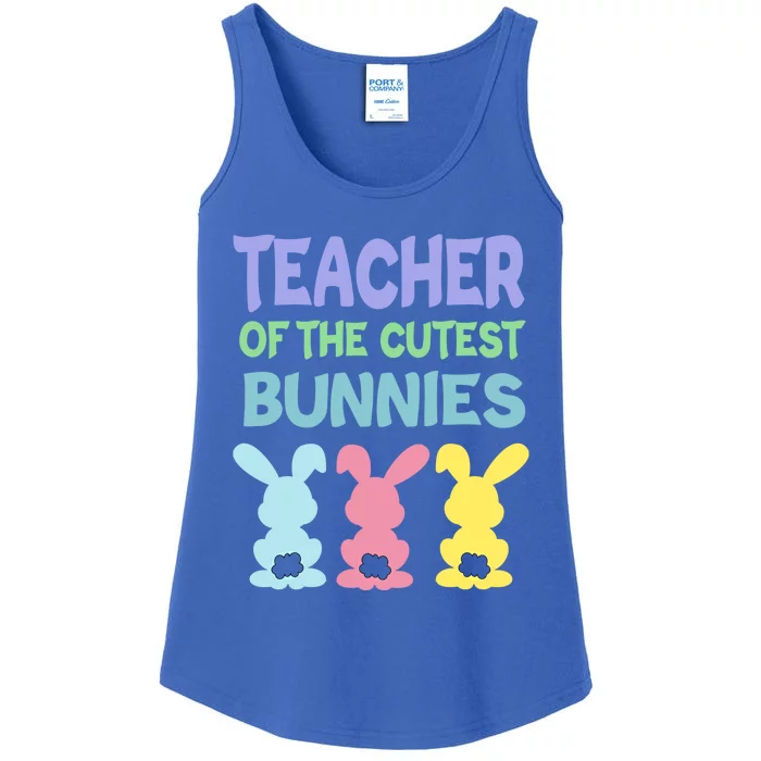 Teacher Of The Cutest Bunnies Easter Teacher Bunny Students Gift Ladies Essential Tank