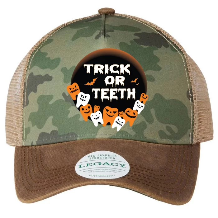 Trick Or Teeth Dentist Hygienist Halloween Costume Gift Legacy Tie Dye Trucker Hat