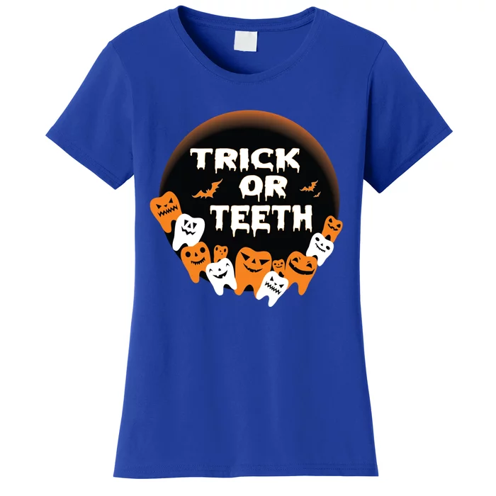 Trick Or Teeth Dentist Hygienist Halloween Costume Gift Women's T-Shirt