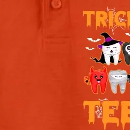 Trick Or Teeth Funny Dental Clinic Dentist Halloween Costume Gift Dry Zone Grid Performance Polo