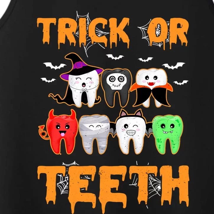 Trick Or Teeth Funny Dental Clinic Dentist Halloween Costume Gift Performance Tank