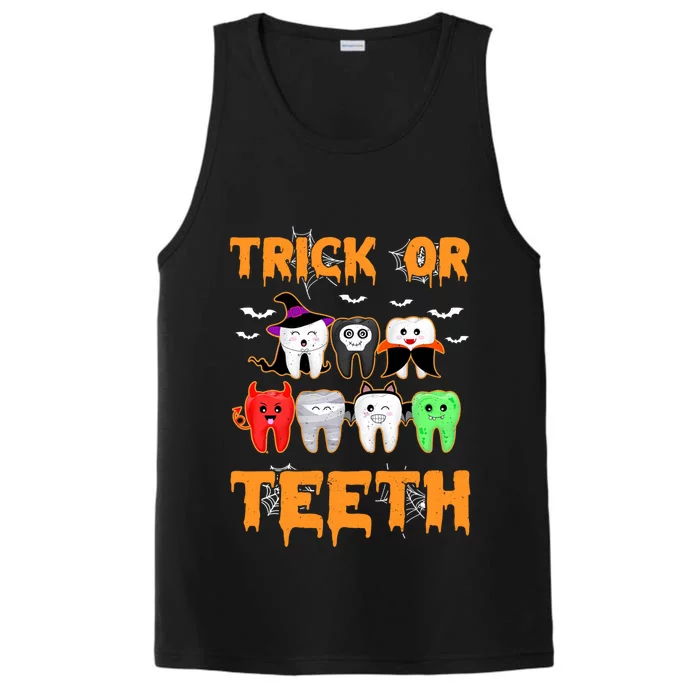 Trick Or Teeth Funny Dental Clinic Dentist Halloween Costume Gift Performance Tank