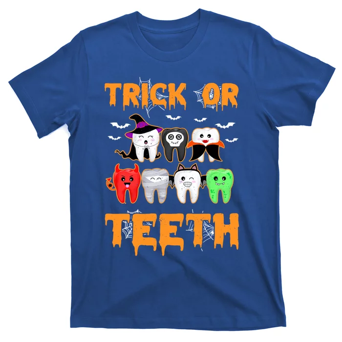 Trick Or Teeth Funny Dental Clinic Dentist Halloween Costume Gift T-Shirt