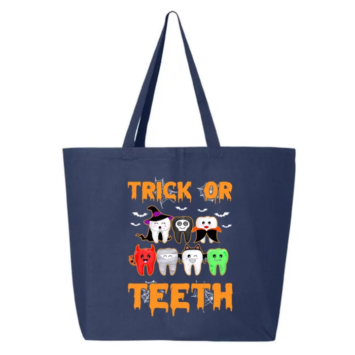 Trick Or Teeth Funny Dental Clinic Dentist Halloween Costume Gift 25L Jumbo Tote