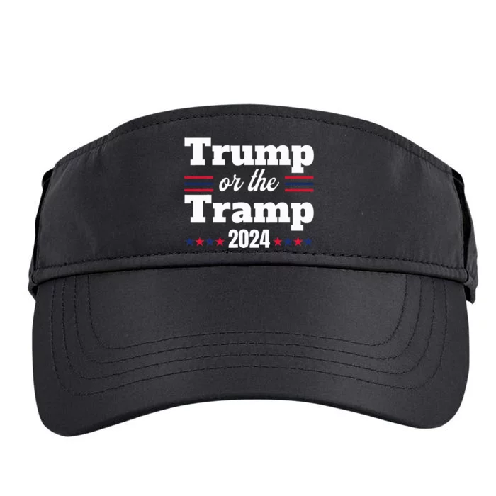 Trump Or The Tramp 2024 Funny Election Humor Adult Drive Performance Visor