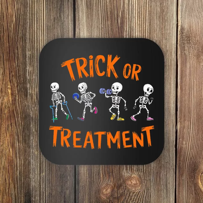 Trick Or Treatment Pt Physical Therapy Therapist Halloween Coaster