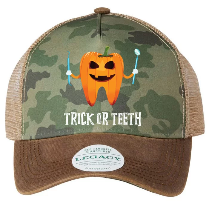 Trick Or Teeth Funny Dental Hygienist Dentist Rdh Halloween Funny Gift Legacy Tie Dye Trucker Hat