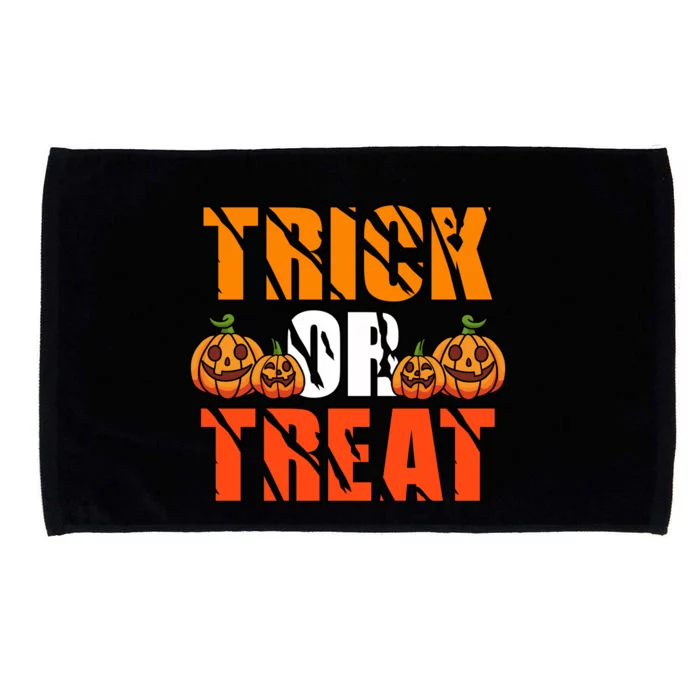 Trick Or Treat Halloween Festive Pumpkin Microfiber Hand Towel