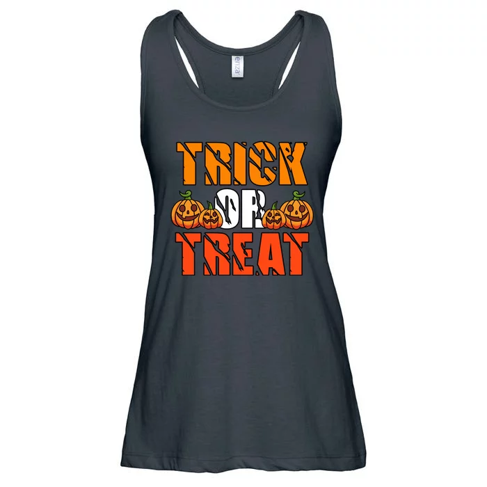 Trick Or Treat Halloween Festive Pumpkin Ladies Essential Flowy Tank