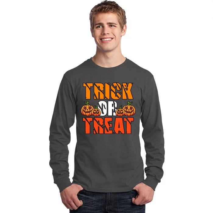 Trick Or Treat Halloween Festive Pumpkin Tall Long Sleeve T-Shirt